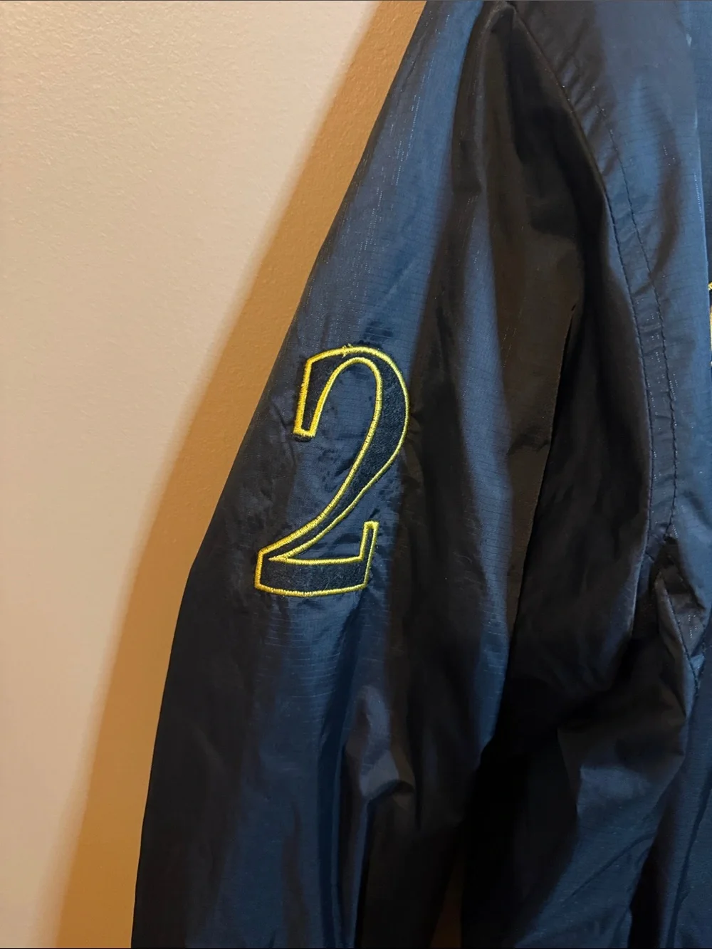 Polo by Ralph Lauren Black Bomber Jacket with Stand-Up Collar(Reversable)